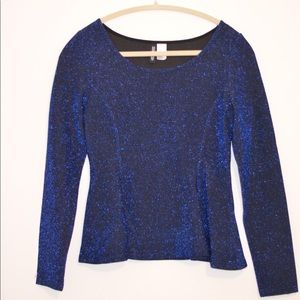 Glittery peplum party top